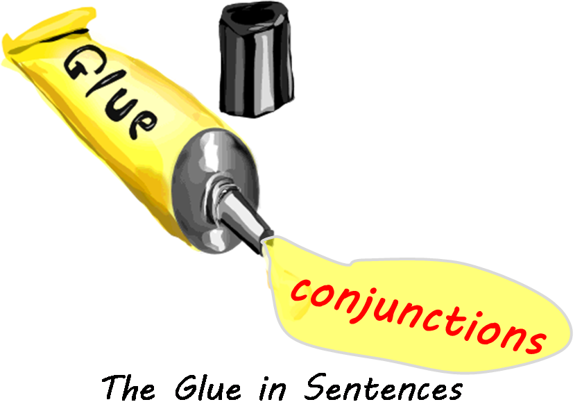 what is a conjunction glue in sentences