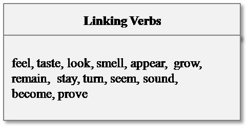 linking verb examples