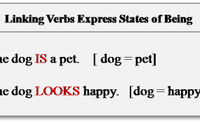 linking verb expresses state of being