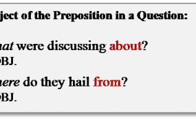 what is a preposition object